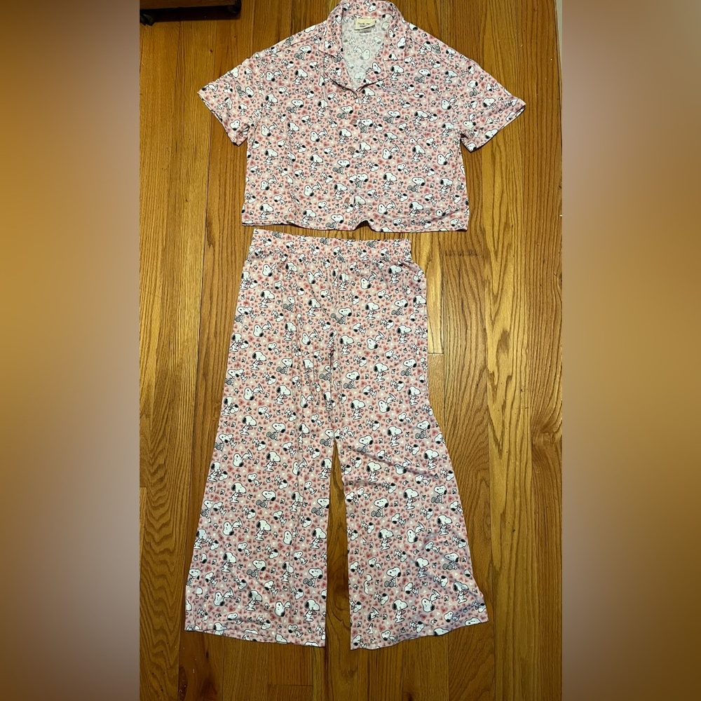 Pink Snoopy-Print womens Pajama Set -  Cotton Sleepwear. Removed tags, new!